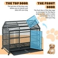 thumbnail image 4 of Heavy Duty Dog Crate, 51 in Dog Crate with Double Door, 360° Lockable Wheels and Removable Tray, Easy to Assembly, Indoor Dog Cage for Small Medium Large Dogs, 4 of 7
