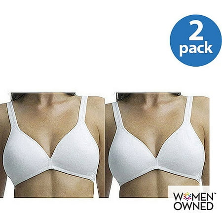 Fruit of the Loom - 2-Pack Stretch Cotton Wire-Free T-Shirt Bra, Style 95013