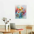 thumbnail image 3 of JEUXUS Abstract Floral Canvas Wall Art, Colorful Flowers Artwork Painting Prints Modern Watercolor Pictures Framed for Living Room Bedroom Bathroom Office Home Decor, 3 of 5