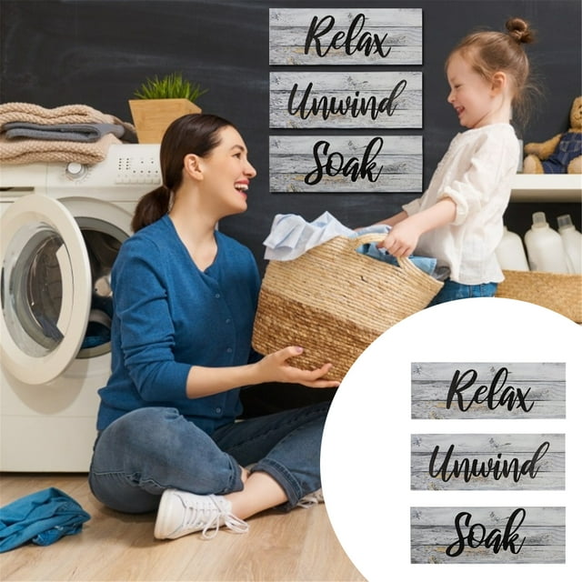 Fiudx Arte de Pared para Baño de Estilo Rústico, Divertidos Letreros de Madera con Citas, Diseño "Lávate Las Manos y Límpiate El Trasero", Material Ligero y Duradero, Decoración de Baño para El Hogar