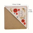 thumbnail image 2 of MesaSe Hand Embroidered Corner Bookmark  Hand Stitched Felt Corner Letter Bookmark  Felt Triangle Bookmark  Cute Flower Letter Embroidery Bookmarks For Book Lovers (summer) ZZZ, 2 of 7