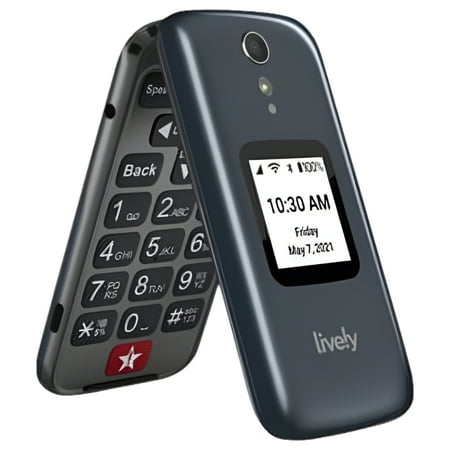LIVELY Jitterbug Phones Flip2 - Flip Cell Phone for Seniors - Must Be Activated Phone Plan - Not Compatible with Other Wireless Carriers - Graphite Flip Phone