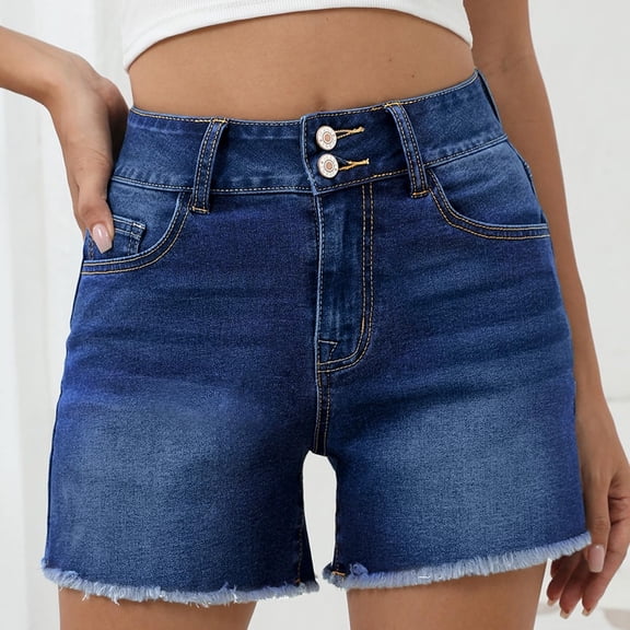Summer Denim Hot Shorts Women High Waist Loose Comfy Pants Summer Casual Fashion Daily Jeans with Pockets