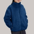thumbnail image 2 of SUXIAN Girls Reversible Jacket Winter Lined Zip Up Coat for Toddlers and Kids Soft Warm Outerwear Girls Coat Navy 10-11 Years, 2 of 4