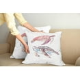 thumbnail image 2 of Ambesonne Turtle Throw Pillow Cover 2 Pack, Watercolor Soft Art, 16", Pink Fuchsia Purple, 2 of 7