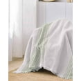 thumbnail image 2 of Boho Sage Green Sofa Couch Covers for Dogs,Washable Sectional Couch Slipcovers for Loveseat with Tassel,Vintage Country Geometric Striped Non Slip Sofa Throw Cover Blanket Large 71''x102'', 2 of 8