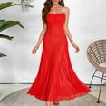 thumbnail image 4 of Women's Mesh Dress Slip Cowl Neck Maxi Dress Bodycon Mermaid Long Evening Dress for Party Cocktail Wedding Guest Prom Red S, 4 of 7