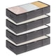 thumbnail image 1 of Pack de 4 Organizadores para Colocar Bajo la Cama, Arcón de Gran Capacidad con Asa Reforzada, para Organizar y Almacenar Mantas, Sábanas, Ropa, para Dormitorios, Armarios, Residencias, Gris, 1 of 9