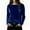 Blue, variant on Lenpel Velvet Tops for Women Trendy Long Sleeve Boat Neck Vintage T Shirts Dressy Casual Blouses Loose Velour Tees(Wine,X-Large)