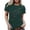 Dark Green, variant on Crew Neck T Shirts For Women Dandelion Print Fashion Loose Short Sleeve Summer Tops Tees