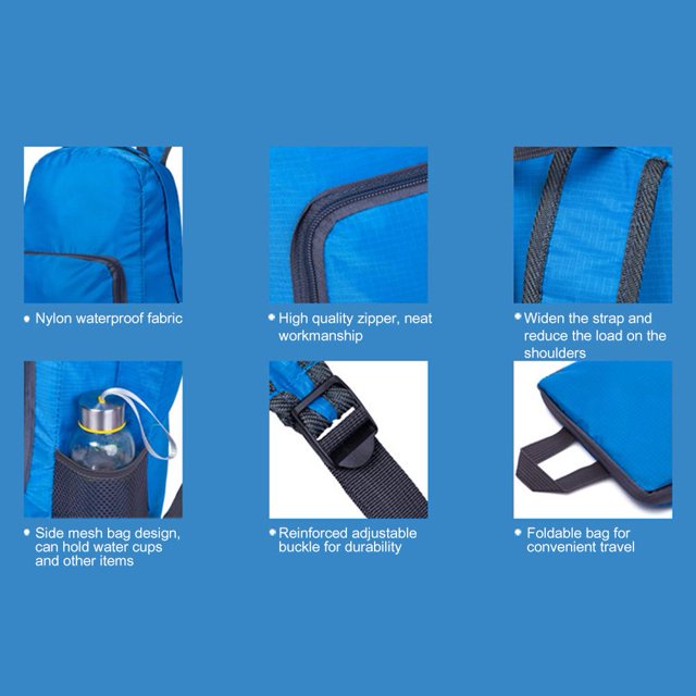 Mochila de viaje de trekking ligera plegable de 20L para hombres y mujeres verde Sywqhk Para Estrenar