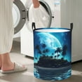 thumbnail image 6 of KLL Hawaiian Beach Pirate Moon Waterproof Foldable Laundry Hamper Bucket with Handles for Storage Bin,Kids Room,Home Organizer (Small ), 6 of 7