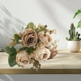 thumbnail image 5 of Dvruxg 7 Stems Artificial Flowers Small Roses with Leaf Bouquet for Valentines Decoration Kitchen Wedding Office, 5 of 5