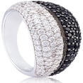 thumbnail image 1 of Silver With Black And White Cubic Zirconia Ring, 1 of 2