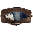 thumbnail image 6 of 24 Inch Genuine Leather Duffel Travel Overnight Weekend Leather Bag Sports Gym Duffel for Men, 6 of 6