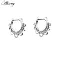 thumbnail image 1 of Alisouy 1pc 16G Cristal De Acero Inoxidable CZ Bisagra Septum Clicker Nariz Anillo Pezón Daith Oreja Hélice Cartlage Piercing Cuerpo Joyería, 1 of 4