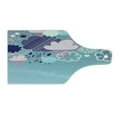 thumbnail image 2 of Funny Cutting Board, Clouds with Smiling Faces and Ornate Motifs Happiness Fun Rainy Season Graphic Image, Tempered Glass Cutting and Serving Board, Wine Bottle Shape, Pink Blue, by Ambesonne, 2 of 5