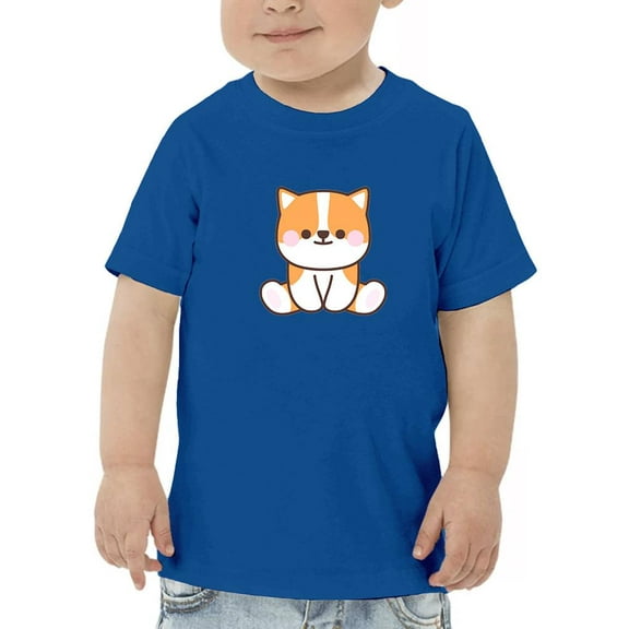 Kawaii Corgi Dog Sitting T-Shirt Toddler -Image by Shutterstock, 4 Toddler