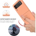 thumbnail image 6 of Samsung Galaxy Z Flip 3 5G Case, Galaxy Z Flip 3 5G Cover 6.7'', Silicone Soft Gel Rubber Bumper Shockproof Anti-Scratch Protective Case with Ring for Galaxy Z Flip3 5G 2021-Warm Orange, 6 of 15