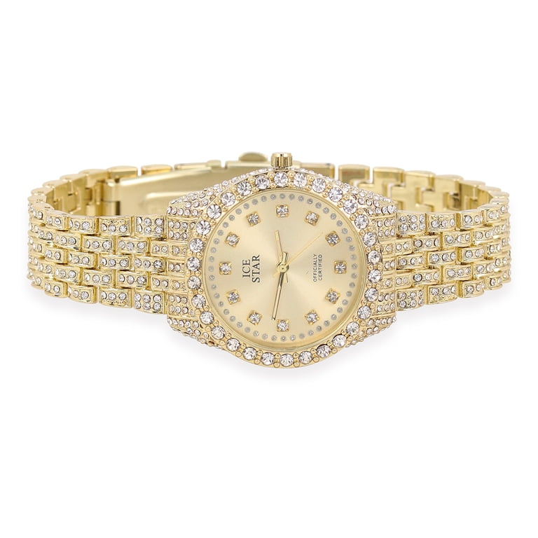 BRAND NEW GuTe Elegant Gold Dress Watch – Rhinestone Infinity Band Women main image 2