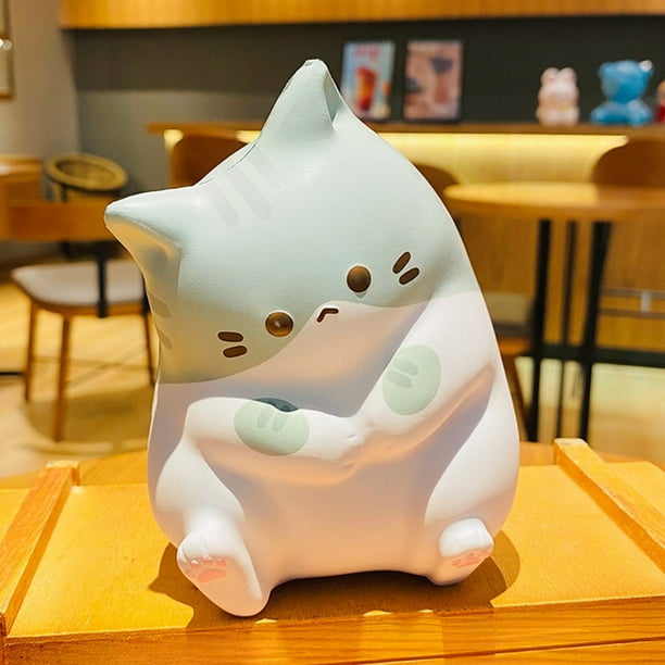 Juguetes para piscina, juguete para bebés, adorable gatito con rebote lento, amasador, música, herramienta antiestrés y de liberación, adorno de escritorio, juguetes para niños, regalos de cumpleaños