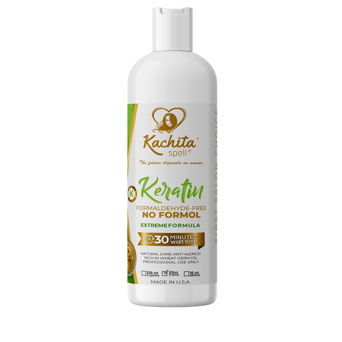 Kachita Spell Extreme Edition Formaldehyde-Free Keratin Treatment for All Hair Types Hair  Straighteners 32 fl oz Made in USA