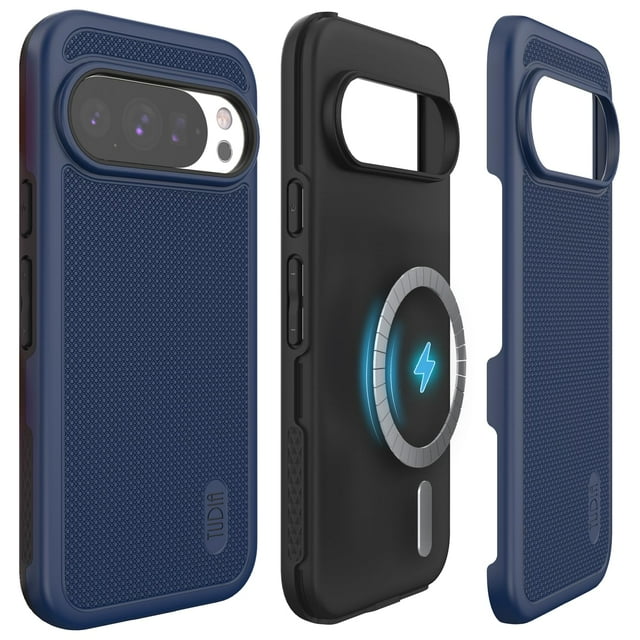 TUDIA MergeGrip pour Google Pixel 10 Case et Google Pixel 10 Pro Case 2025 Compatible MagSafe - Bleu Indigo