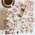 thumbnail image 3 of 10 hojas de calcomanías de transferencia de PVC con temática de animales de café, UV, DTF, para vasos de vidrio de 16 oz, capibara, gato, perro, perezoso, 3 of 7