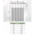 thumbnail image 6 of No Hook Shower Curtain with Snap in Liner, Grey Solid Color Hotel Shower Curtains for Bathroom, Washable Shower Curtain Liner Set with Mesh Top Window, 48"x72", 6 of 6