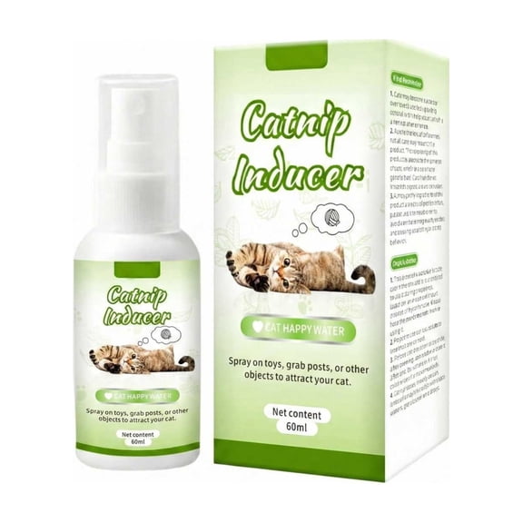 Catnip Spray for Cats, JELLICO Catnip Inducer Mist with Natural Nepetalactone, Calming & Playful Stimulation, Indoor Cat Enrichment, 60ml