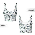 thumbnail image 6 of Goofa Modern Industry Printed Sports Bras for Women, High Impact Running Bra Workout Crop Tank Tops Longline Sports Bra Push up-Large, 6 of 9