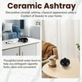 thumbnail image 6 of Ceramic Ashtray with Windproof Lid for Indoor Outdoor Use -Black, 6 of 6
