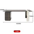 thumbnail image 1 of Italian style minimalist solid wood desk villa designer modern light luxury large office desk My Lux Decor Round, 1 of 12