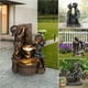 thumbnail image 5 of Ounissouiy Estatua de jardín para niño y niña, estatua de resina a presión de agua/baño/besos/estatua para beber, estatua de flores para exteriores, Decoración del hogar No. 4 Ounissouiy HA042871-04, 5 of 6