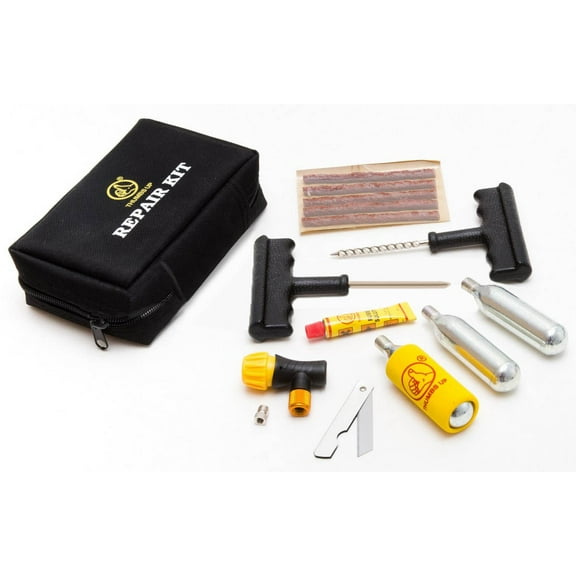 Motorcycle Atv UTV Co2 Fill Tire Repair Plug Tool Kit