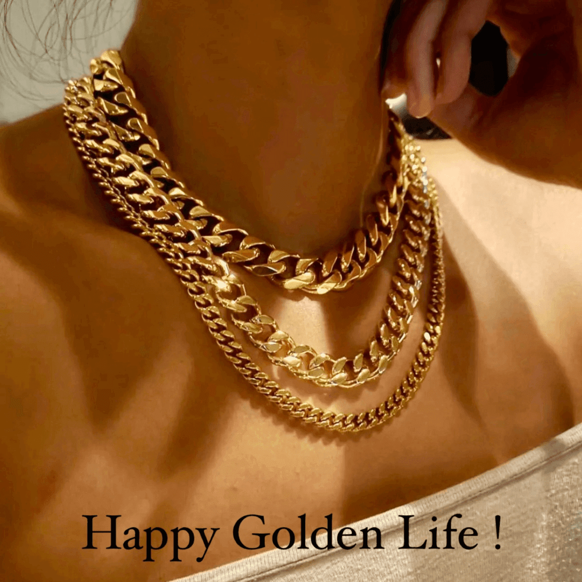 18K Gold Chunky Chain Necklace Women's, Best Trending Trendy Gold Chunky Chain Necklace Gift for Women, Lady, Mother, Wife, Mason & Madison Co.