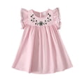 thumbnail image 1 of Qudderr Robes en Coton pour Petites Filles de 1 à 7 Ans, Robe Sans Manches Décontractée pour Enfants, Robe d'Été Imprimée pour Bébés, 1 of 8