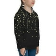thumbnail image 3 of Haiem Star Silver Glitter Pattern Boys Hoodie, Youth Pullover Hooded Sweatshirt, Kangaroo Pocket Hoodie for Kids Girls -Large, 3 of 6