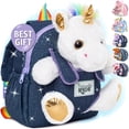 thumbnail image 1 of Mochila Naturally KIDS Unicorn con peluche para niños de 3 años, 1 of 9