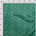 thumbnail image 3 of oneOone Polyester Spandex Turquoise Green Fabric Abstracts Craft Projects Decor Fabric Printed By The Yard 56 Inch Wide, 3 of 5