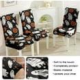 thumbnail image 5 of Halloween Chair Covers Set of 4,Holiday Dining Stretch Removable Protector,Ghost Spooky Pumpkin Chair Back Covers Farmhouse Decor,Colorful Seat Slipcovers for Dining Room and Party, 5 of 5