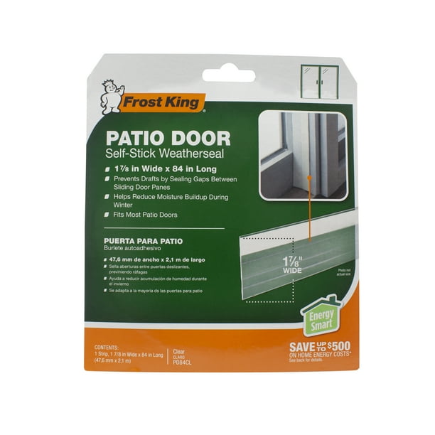 Frost King Patio Door SelfStick Weatherseal, 17/8" Wide X 84" Long