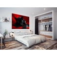 thumbnail image 2 of Mudket Black Panther Lying on Red Velvet Sofa Canvas Wall Art, Moody Luxury Wildlife Wall Prints Waterproof Canvas for Living Room Office Man Cave Home Decor , Framed Ready to Hang - 12"L x 8"W, 2 of 9