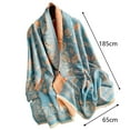 thumbnail image 2 of WREESH Women's Soft Wool Ethnic Style Shawl, Paisley Tassels Lengthening Warm Winter Scarf Coffee, 2 of 4