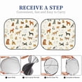 thumbnail image 5 of Kdxio Dogs Funny Pets Print 2-Piece Sun Shade Front Windshield - Foldable Car Front Window Sunshades For Most Sedans Suv Truck, 5 of 6