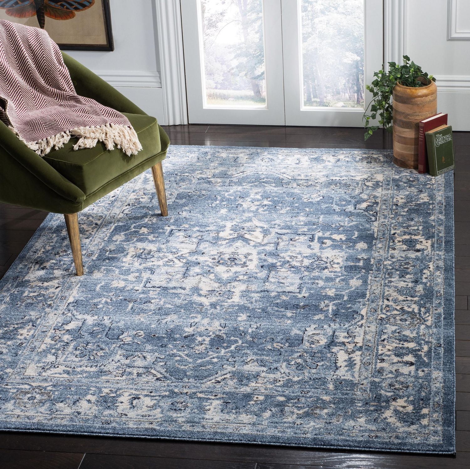 SAFAVIEH Charleston Zharko Overdyed Floral Area Rug