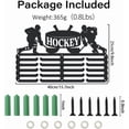 thumbnail image 2 of Hockey Medal Hanger Display Ice Hockey Medal Holder 5 Rows 20 Hangers Sports Award Metal Rack Iron Medal Rack Wall Mounted Race Medal Hook for Athletes Gifts for Kids, 2 of 7