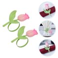 thumbnail image 3 of 2pcs Rose Flower Napkin Rings Napkin Holders Floral Shape Napkin Decorations, 3 of 8
