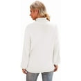 thumbnail image 6 of MLANM Womens Turtleneck Loose Sweaters Batwing Long Sleeve Pullover Tops Oversize Chunky Knit Jumper,Medium White, 6 of 6