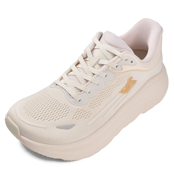 Women's Slip in Hands up Free Wide Toe Box Running Shoes Arch Support Cushion Walking Sneakers with Zero Drop Sole